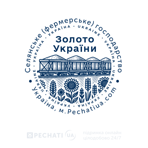 Виготовити печатку ФГ за зразком